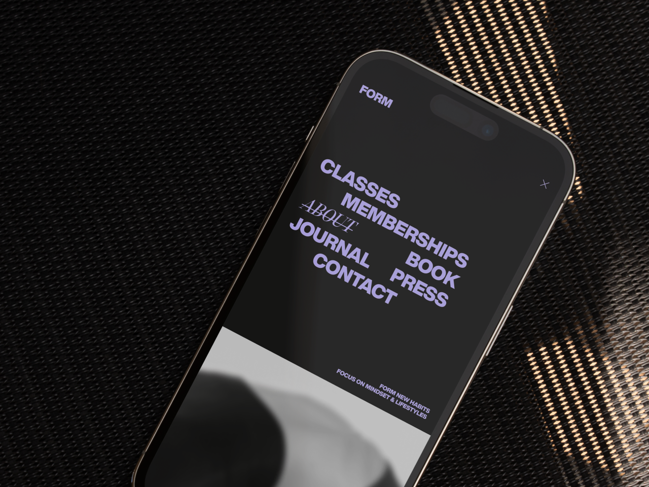 Gym Menu Mockup